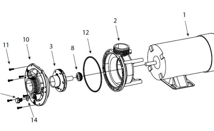 Technical Details of specification waterway plastics sgsmf115 pool pump 1.5hp