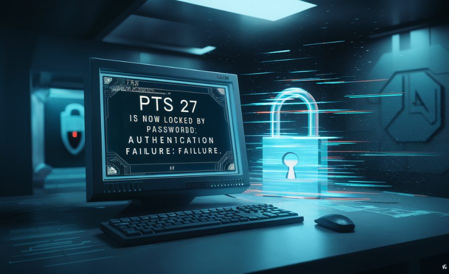 the pts/27 is now locked by password: authentication failure.